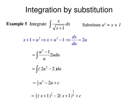 integral substitution examples